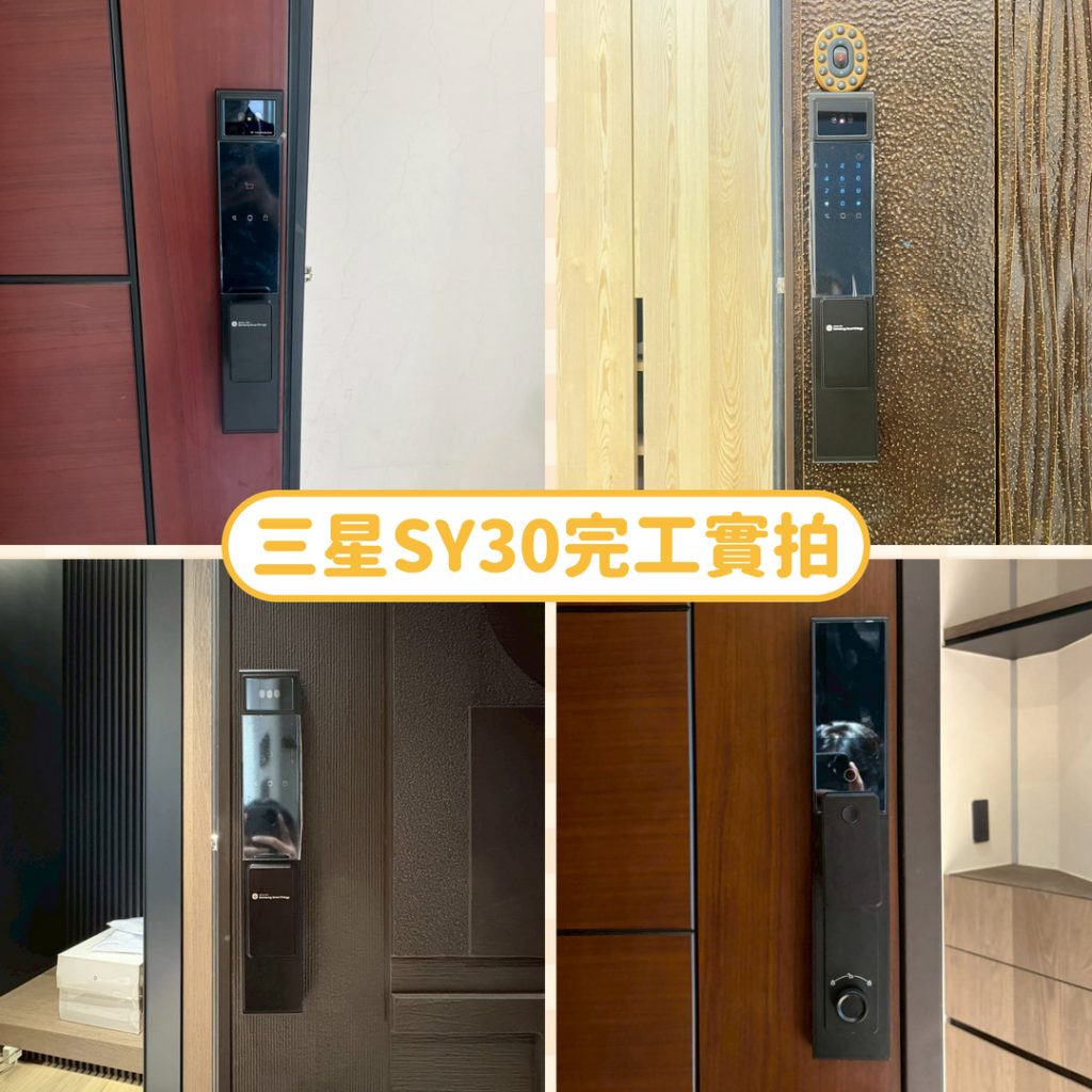 三星 SY30/Y30 MAX 極夜黑 七合一電子鎖 人臉|掌靜脈|指紋|密碼|卡片|鑰匙|遠端 (附基本安裝)